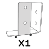 Bracket tray runner to front middle 114.1127 x1