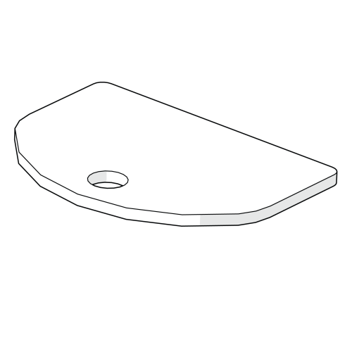 Bracket plate front face to run (114.1141)