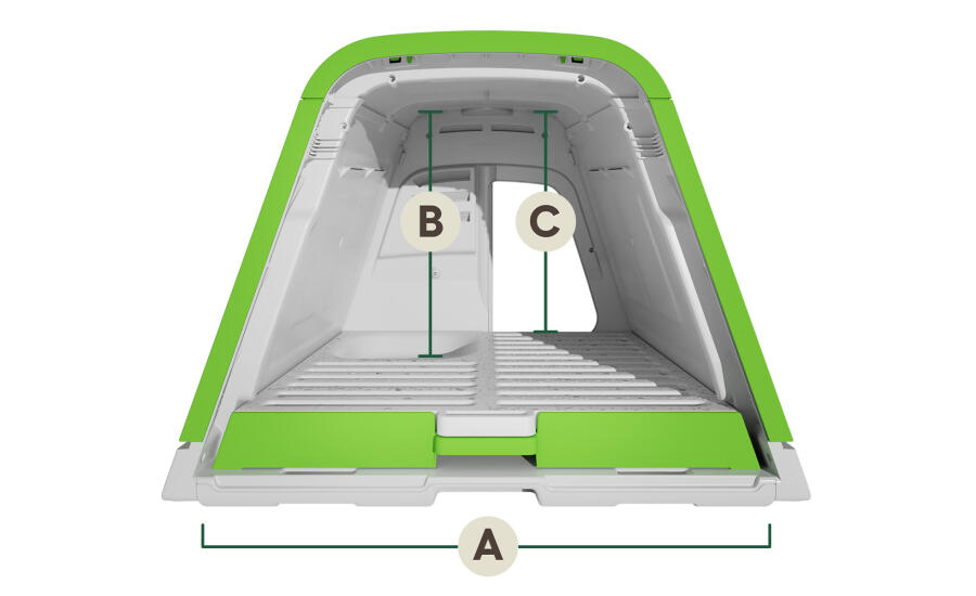 Eglu Go up internal dimensions